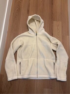 Patagonia Women's Synchilla Fleece Full Zip Hood XL White/Ivory